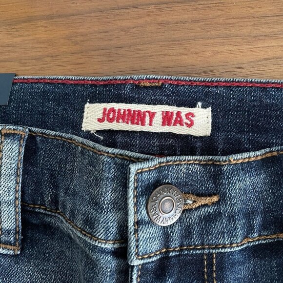 Johnny Was The Cropped Skinny Ankle Denim Jeans Raw Step Hem - Picture 10 of 11